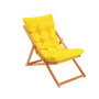 Hanah Home My006 Silla de Jardín de Madera de Haya, Amarilla y Natural, Ancho 59 cm, Alto 90 cm
