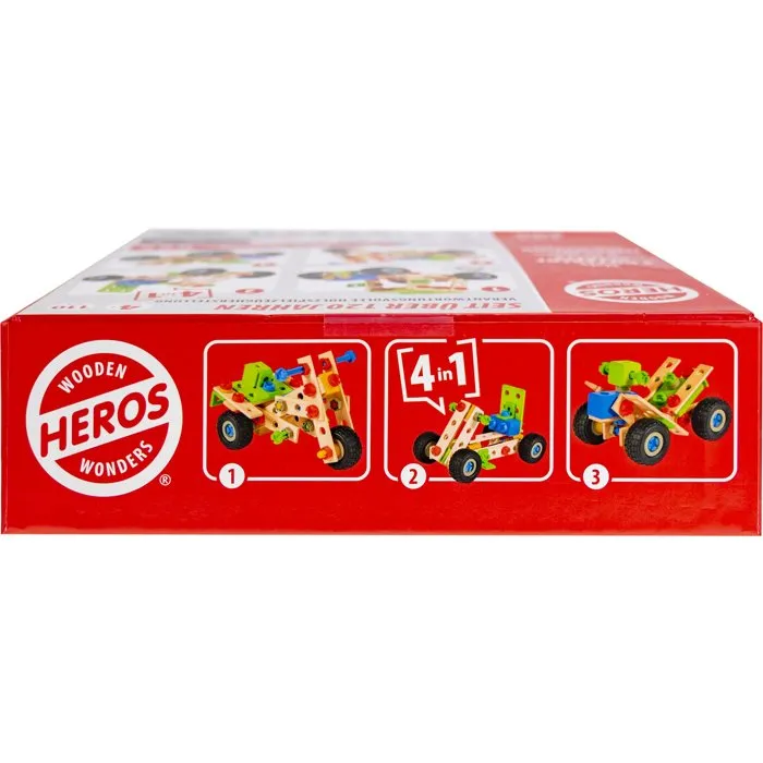 Heros Constructor Quad Madera 110 piezas FSC Juguete construcción 4+ años HER4255870200074 Heros Constructor Quad Madera 110 piezas FSC Juguete construcción 4+ años HER4255870200074
