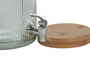 DKD Home Decor Dispensador de Bebidas de Cristal y Bambú 5,5L