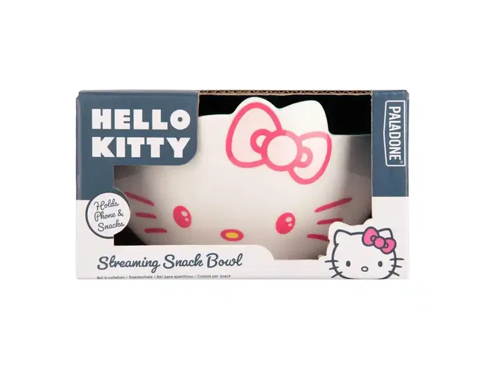 Wondee Cuenco Multifunción Hello Kitty con Soporte para Móvil para Snacks