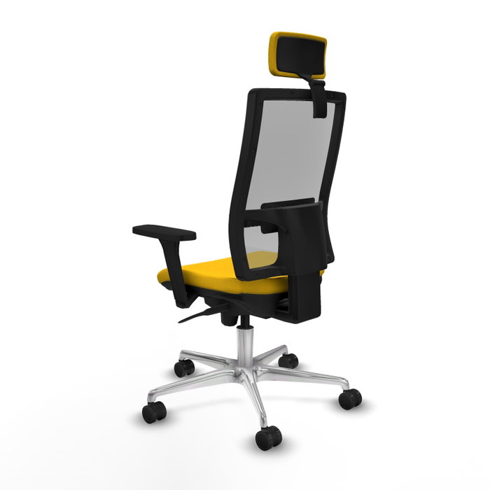 PIQUERAS Y CRESPO Silla de oficina Horna con Mecanismo Sincro, Amarillo y Gris PIQUERAS Y CRESPO Silla de oficina Horna con Mecanismo Sincro, Amarillo y Gris