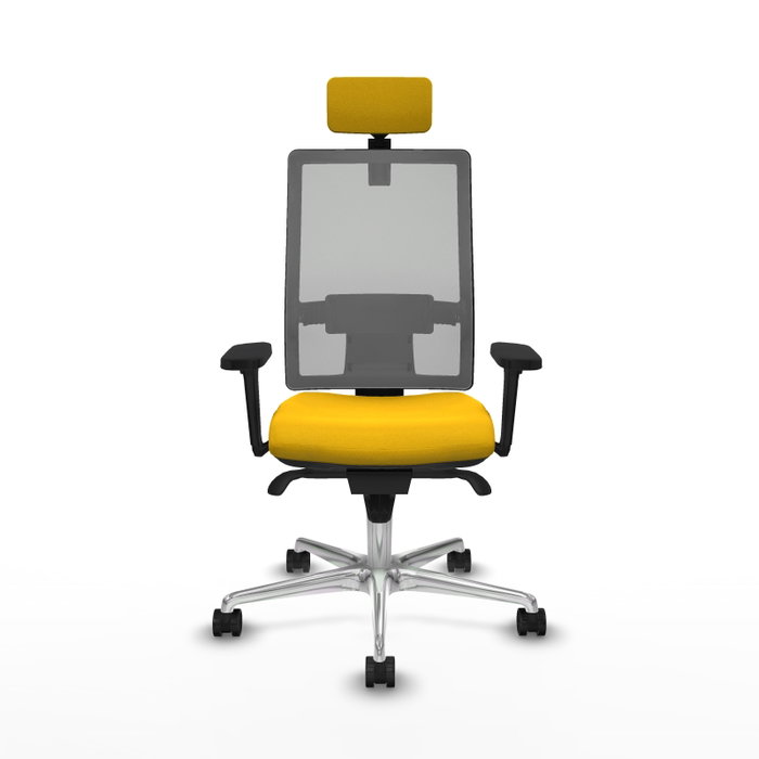 PIQUERAS Y CRESPO Silla de oficina Horna con Mecanismo Sincro, Amarillo y Gris PIQUERAS Y CRESPO Silla de oficina Horna con Mecanismo Sincro, Amarillo y Gris