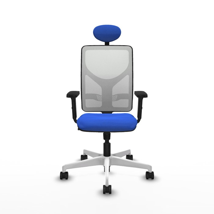 PIQUERAS Y CRESPO Silla de oficina Motilla con mecanismo Sincro, Azul y Blanco PIQUERAS Y CRESPO Silla de oficina Motilla con mecanismo Sincro, Azul y Blanco