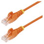 StarTech Cable Ethernet Cat6 Delgado Naranja 3m RJ45 Snagless