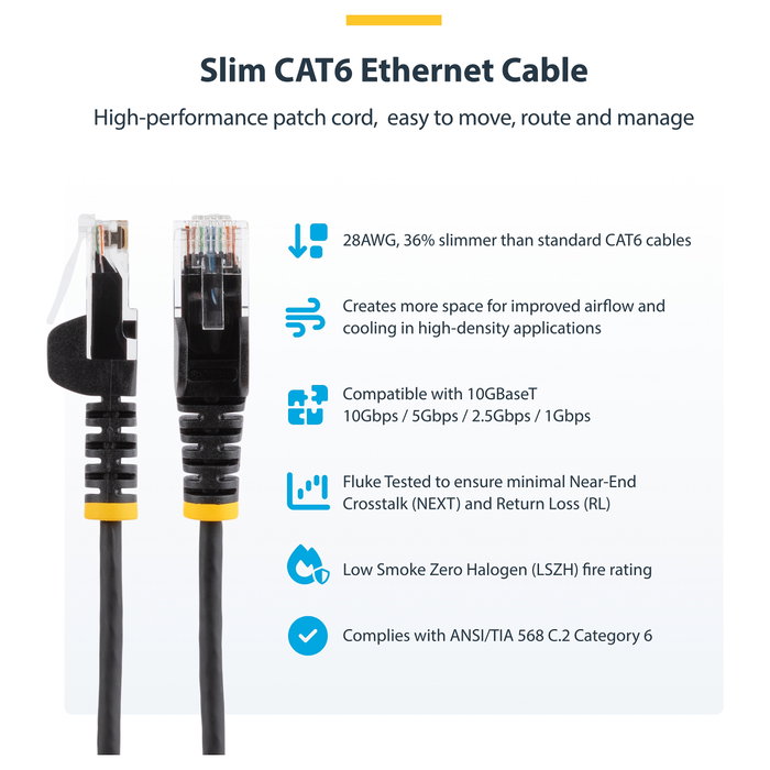 StarTech Cable Ethernet Cat6 Delgado Naranja 3m RJ45 Snagless StarTech Cable Ethernet Cat6 Delgado Naranja 3m RJ45 Snagless