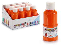 Pincello Bote Pintura Tempera Naranja 120 ml (4.5x11.5x4.5 cm) (Set de 36)