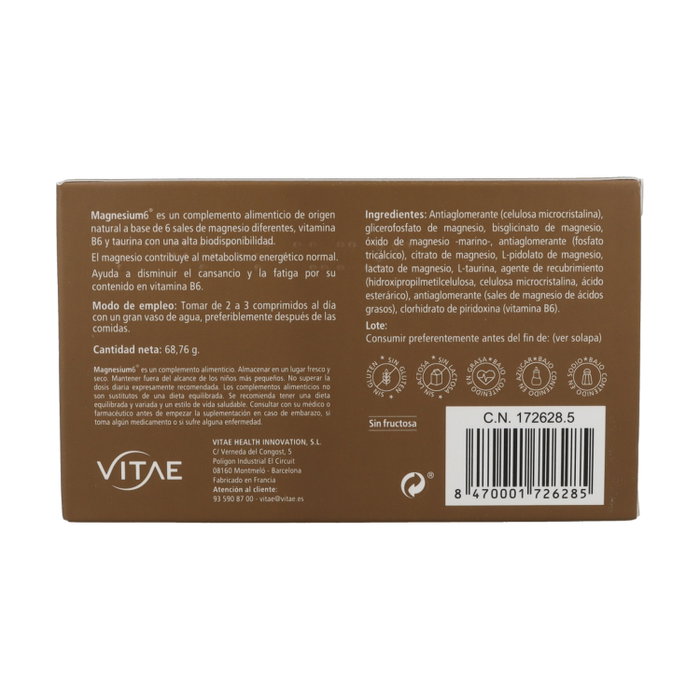 Vitae Magnesium-6 60 comprimidos Vitae Magnesium-6 60 comprimidos