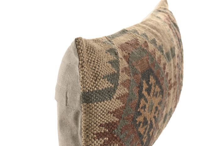 DKD Home Decor Cojín Lana Yute Kilim Multicolor 30x85 cm