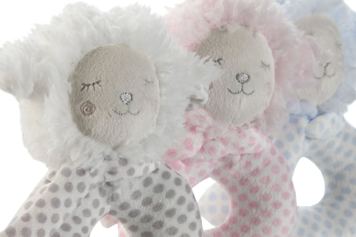 DKD Home Decor Peluche Baby Rosa Azul 7 x 17 x 12 cm (3 Unidades)