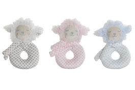 DKD Home Decor Peluche Baby Rosa Azul 7 x 17 x 12 cm (3 Unidades)