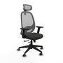 PIQUERAS Y CRESPO Silla de oficina Cilanco con mecanismo Sincro/Traslack, Negro/Gris
