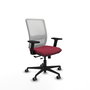 PIQUERAS Y CRESPO Silla de oficina Haches Granate y Blanco con mecanismo Sincro/Traslack
