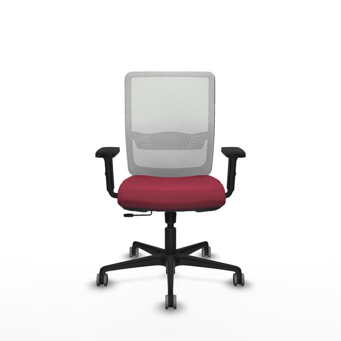 PIQUERAS Y CRESPO Silla de oficina Haches Granate y Blanco con mecanismo Sincro/Traslack PIQUERAS Y CRESPO Silla de oficina Haches Granate y Blanco con mecanismo Sincro/Traslack
