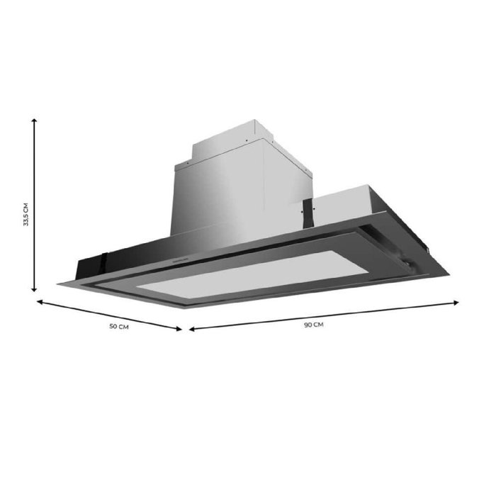 Cecotec Campana Convencional Integrable Bolero Flux TIR 908000 Inox A++ 90cm 800m³/h LED Cecotec Campana Convencional Integrable Bolero Flux TIR 908000 Inox A++ 90cm 800m³/h LED