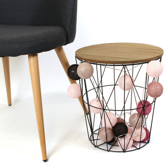 Home Deco Light Guirnalda Luz 10 Led Rosa Decoración Hogar