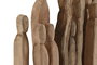 DKD Home Decor Figura de Personas en Madera de Mango Marrón Natural