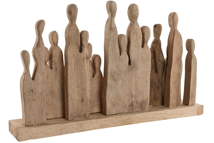 DKD Home Decor Figura de Personas en Madera de Mango Marrón Natural DKD Home Decor Figura de Personas en Madera de Mango Marrón Natural