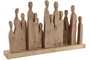 DKD Home Decor Figura de Personas en Madera de Mango Marrón Natural