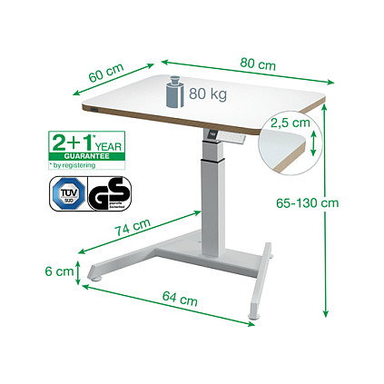 LEITZ Escritorio Elevable Ergo Gris Oscuro