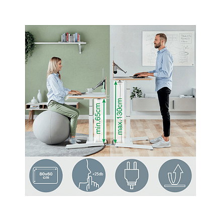 LEITZ Escritorio Elevable Ergo Gris Oscuro