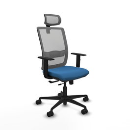 PIQUERAS Y CRESPO Silla de oficina Haches Azul claro y Gris
