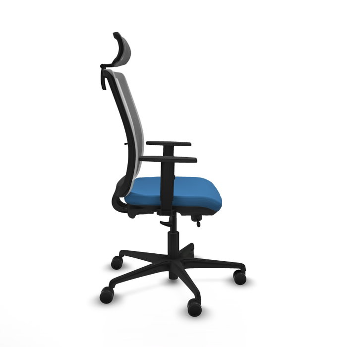 PIQUERAS Y CRESPO Silla de oficina Haches Azul claro y Gris