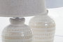 DKD Home Decor Lámpara Sobremesa Boho Blanco 27 x 42.5 x 27 cm