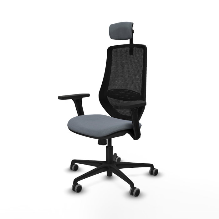 PIQUERAS Y CRESPO Silla de oficina Mardos con mecanismo Sincro, Gris y Negro