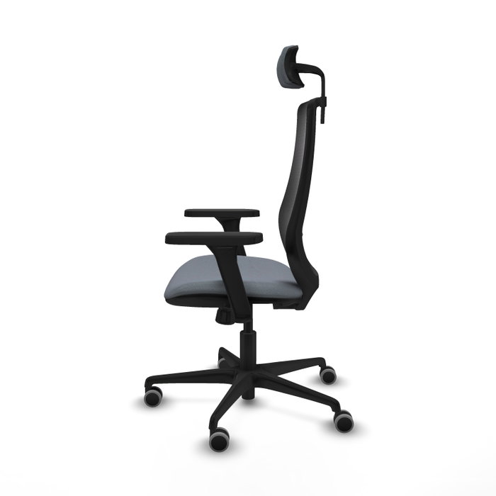 PIQUERAS Y CRESPO Silla de oficina Mardos con mecanismo Sincro, Gris y Negro
