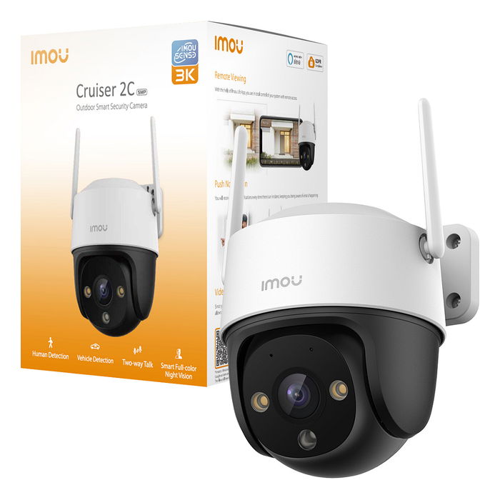 Imou Cámara Seguridad IP Cruiser 2C 3K, Exterior Inalámbrica, 5MP 3K/2880p, Zoom 8x, Auto-seguimiento, IP66, Blanco, Montaje Techo/Pared Imou Cámara Seguridad IP Cruiser 2C 3K, Exterior Inalámbrica, 5MP 3K/2880p, Zoom 8x, Auto-seguimiento, IP66, Blanco, Montaje Techo/Pared