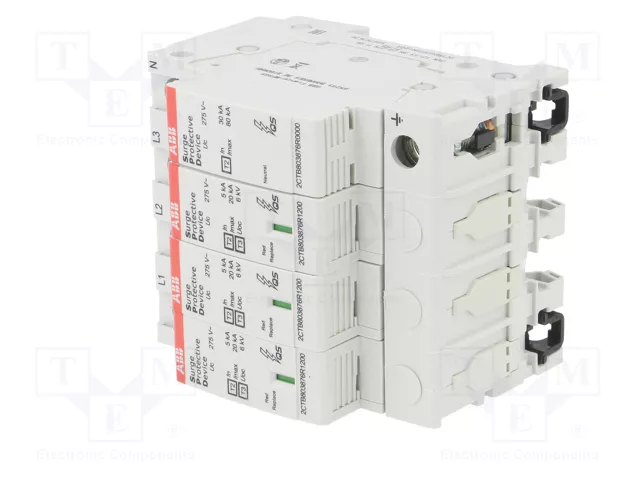ABB Limitador de sobretensiones Tipo 2+3 3+N 275V AC ABB Limitador de sobretensiones Tipo 2+3 3+N 275V AC