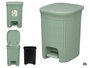 Stefanplast Papelera Domus Gr con Pedal, Verde Menta, 20 Litros, Plástico PP, Extraíble, 27x38x31 cm (Set de 6)