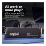 Crucial P310 Gen4 2280 4TB NVMe PCIe M.2 SSD - Disco Duro Sólido, 7100 MB/s Lectura, 6000 MB/s Escritura, 2280 (22 x 80 mm), 4 TB, PCI Express 4.0 x4