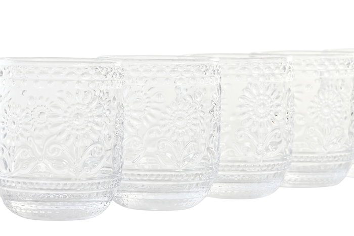 DKD Home Decor Set de 6 Vasos de Cristal Margaritas 360ml DKD Home Decor Set de 6 Vasos de Cristal Margaritas 360ml