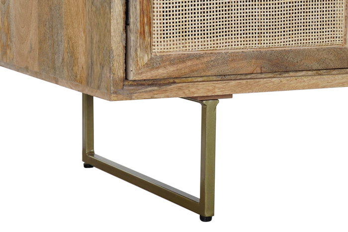 DKD Home Decor Buffet de Mango y Ratán Natural 150x40x77 DKD Home Decor Buffet de Mango y Ratán Natural 150x40x77