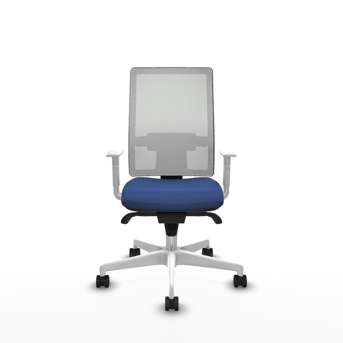 PIQUERAS Y CRESPO Silla de oficina Horna con mecanismo Sincro, Azul marino y Blanco PIQUERAS Y CRESPO Silla de oficina Horna con mecanismo Sincro, Azul marino y Blanco