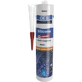GEB Silicona Sanitaria Multisuperficie 280 ml - Blanco - 60 Chrono - Ref. GEB3283988907807
