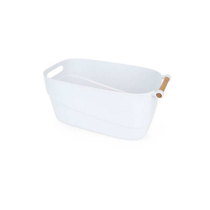 Confortime Cesta Multiusos con Asas de Madera (Pack de 12 Unidades)