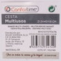 Confortime Cesta Multiusos con Asas de Madera (Pack de 12 Unidades)