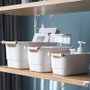 Confortime Cesta Multiusos con Asas de Madera (Pack de 12 Unidades)