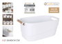 Confortime Cesta Multiusos con Asas de Madera (Pack de 12 Unidades)