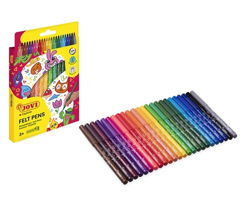 Jovi Estuche de 24 Rotuladores Colores Surtidos Slim Jovi Estuche de 24 Rotuladores Colores Surtidos Slim