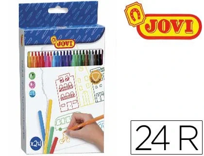 Jovi Estuche de 24 Rotuladores Colores Surtidos Slim Jovi Estuche de 24 Rotuladores Colores Surtidos Slim