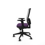PIQUERAS Y CRESPO Silla de oficina Horna con mecanismo Sincro, Morado y Blanco