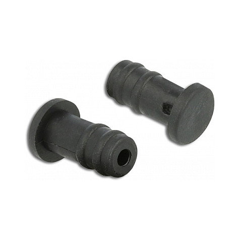 DeLOCK 60251 Cubierta antipolvo para conector estéreo hembra de 3,5 mm, 10 piezas, Negro