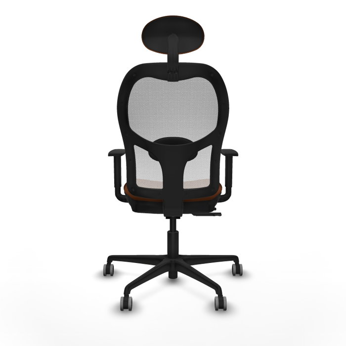 PIQUERAS Y CRESPO Silla de oficina Jorquera Marrón/Blanco con Mecanismo Sincro/Traslack PIQUERAS Y CRESPO Silla de oficina Jorquera Marrón/Blanco con Mecanismo Sincro/Traslack