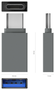 Aisens Mini Adaptador Aluminio USB 3.2 Gen1 Gris (USB-C Macho a USB-A Hembra)