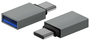 Aisens Mini Adaptador Aluminio USB 3.2 Gen1 Gris (USB-C Macho a USB-A Hembra)