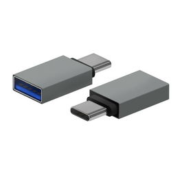 AISENS Mini Adaptador Aluminio USB 3.2 Gen1 3A USB-C/M - A/H 5Gbps Gris