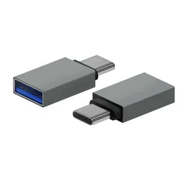 Aisens Mini Adaptador Aluminio USB 3.2 Gen1 Gris (USB-C Macho a USB-A Hembra)